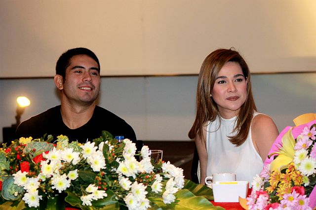 Gerald and Bea at the press conference for the movie "How To Be Yours"
