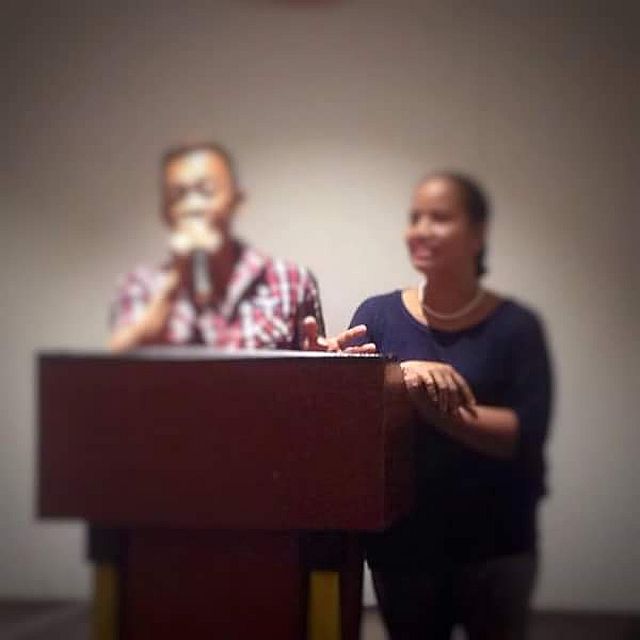 Rina and Gabby during the media seminar on AIDS and HIV reporting at Subic in Olongapo City. (CDN PHOTO/ CARMEL MATUS)
