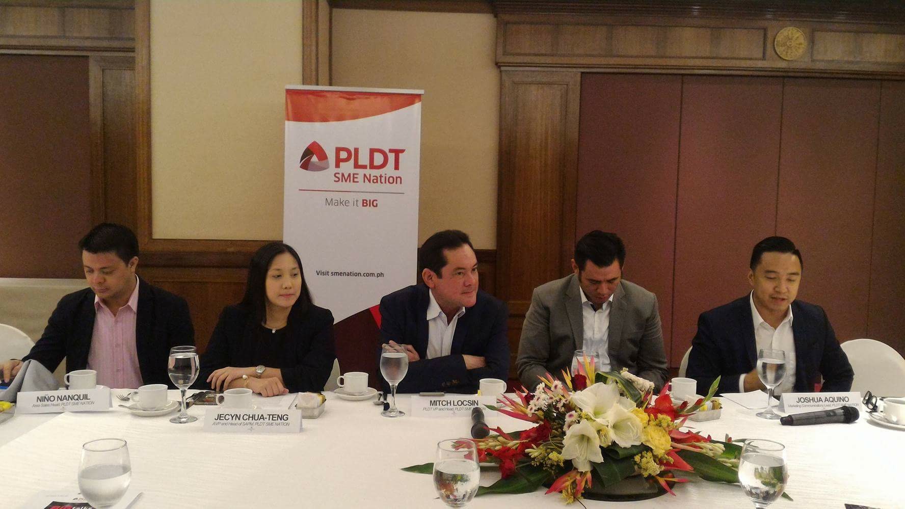 PLDT executives present details of the SME Nation project. (CDN PHOTO/MAURICE JITTY VILLAESTER)