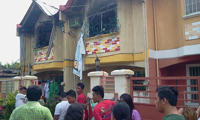 The two row housing units that caught fire at Ernestine Homes in Barangay Babag, Lapu-Lapu City. (CDN PHOTO/Norman Medoza)