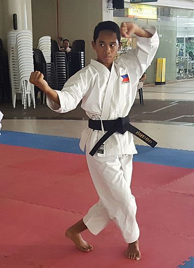 Rafael Vidal prepares for his stint in the Hayashi-ha Fourth Asia-Pacific Karate and Kobudo Championships in Colombo, Sri Lanka. (CDN PHOTO/ GLENDALE G. ROSAL)