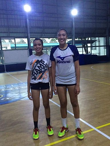 Ella Toring (left) and sister Lorene Grace will be playing alongside each other for the Adamson University Falcons. (CONTIRBUTED PHOTO)