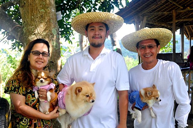 Dog lover Juliet Soon and husband Hector (right) with their son Harvey Justin at Uma: Natural Farm and Foods