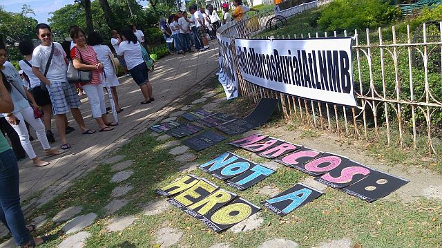 Citizens Assembly against the burial ofMarcos in Libingan ng mga Bayani at Plaza Independencia, Cebu City (CDN PHOTO/TONEE DESPOJO)