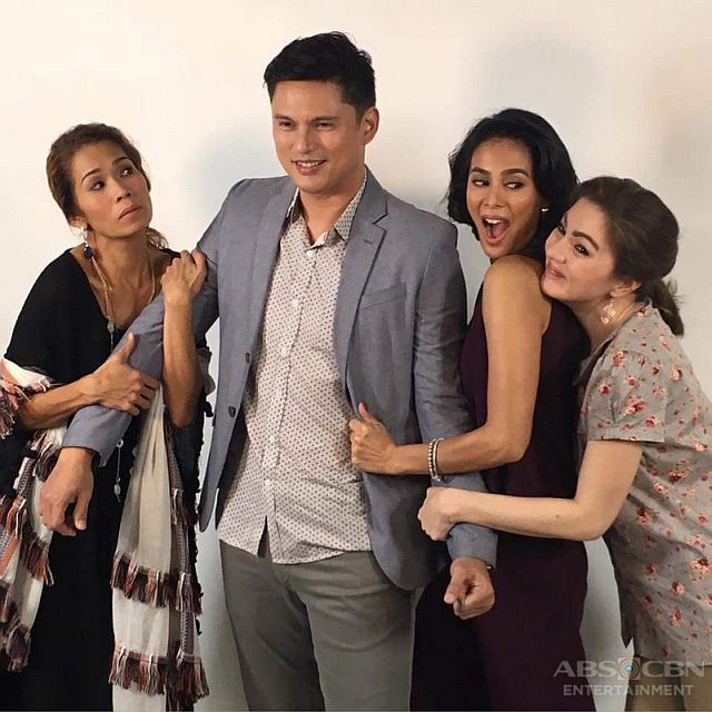 The supporting cast of ABS-CBN’s newest TV series, “Till I Met You”  (from left):  Angel Aquino, Zoren Legaspi,  Pokwang and Carmina Villaroel.