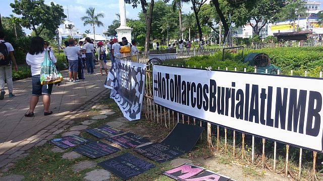 Cebu Citizens Group gather @ Plaza Independecia to rally against the burial of Marcos at Libingan ng mga Bayani