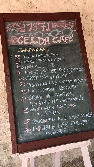 The menu with a historic twist at the 1871 Celda Cafe inside Museo Sugbo  (CONTRIBUTED PHOTO).