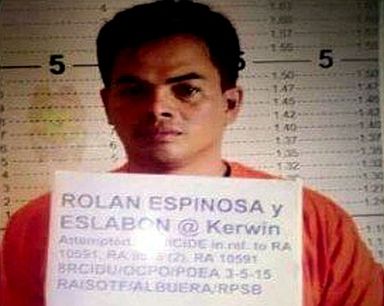 A police photo of Rolan Espinosa, alias Kerwin, who is now the subject of a manhunt by the police. (RADYO INQUIRER/DZIQ)