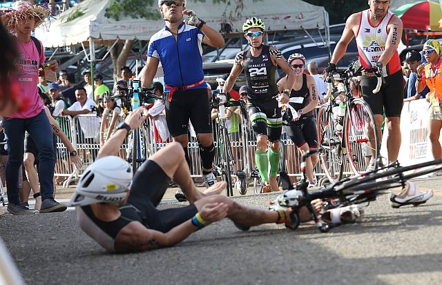 The bike leg has the most number of accidents due to problems on crowd control.