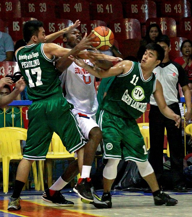 Phil Mercader (11), seen in action in this November  2012 file photo, has been tapped as the new head coach of the University of the Visayas Baby Green Lancers. (CDN FILE PHOTO)