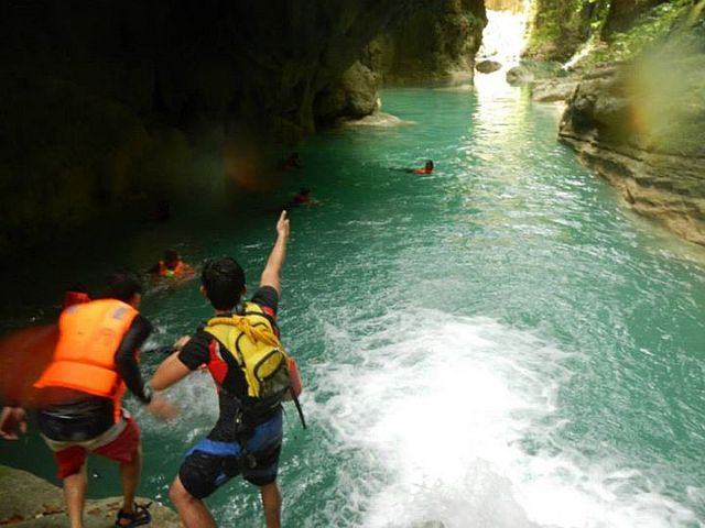 Alegria and Badian towns in southern Cebu are trying to resolve the boundary issue that is seen to affect canyoneering activities in the two towns (CONTRIBUTED PHOTO).
