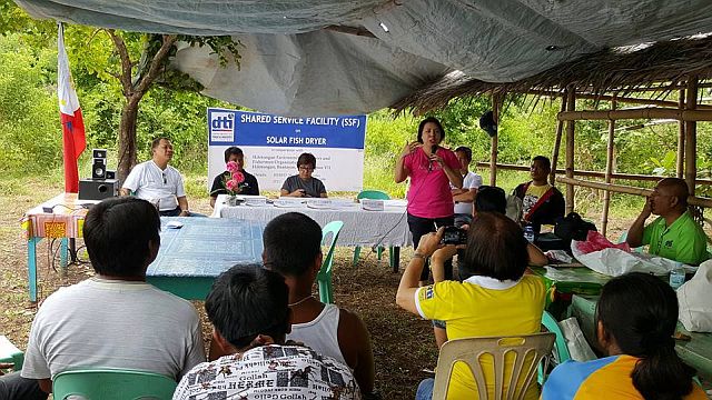 Officials of the Department of Trade and Industry turn over the Solar Fish dryers to fishermen’s groups in two northern Cebu islets. (DTI CEBU FACEBOOK)