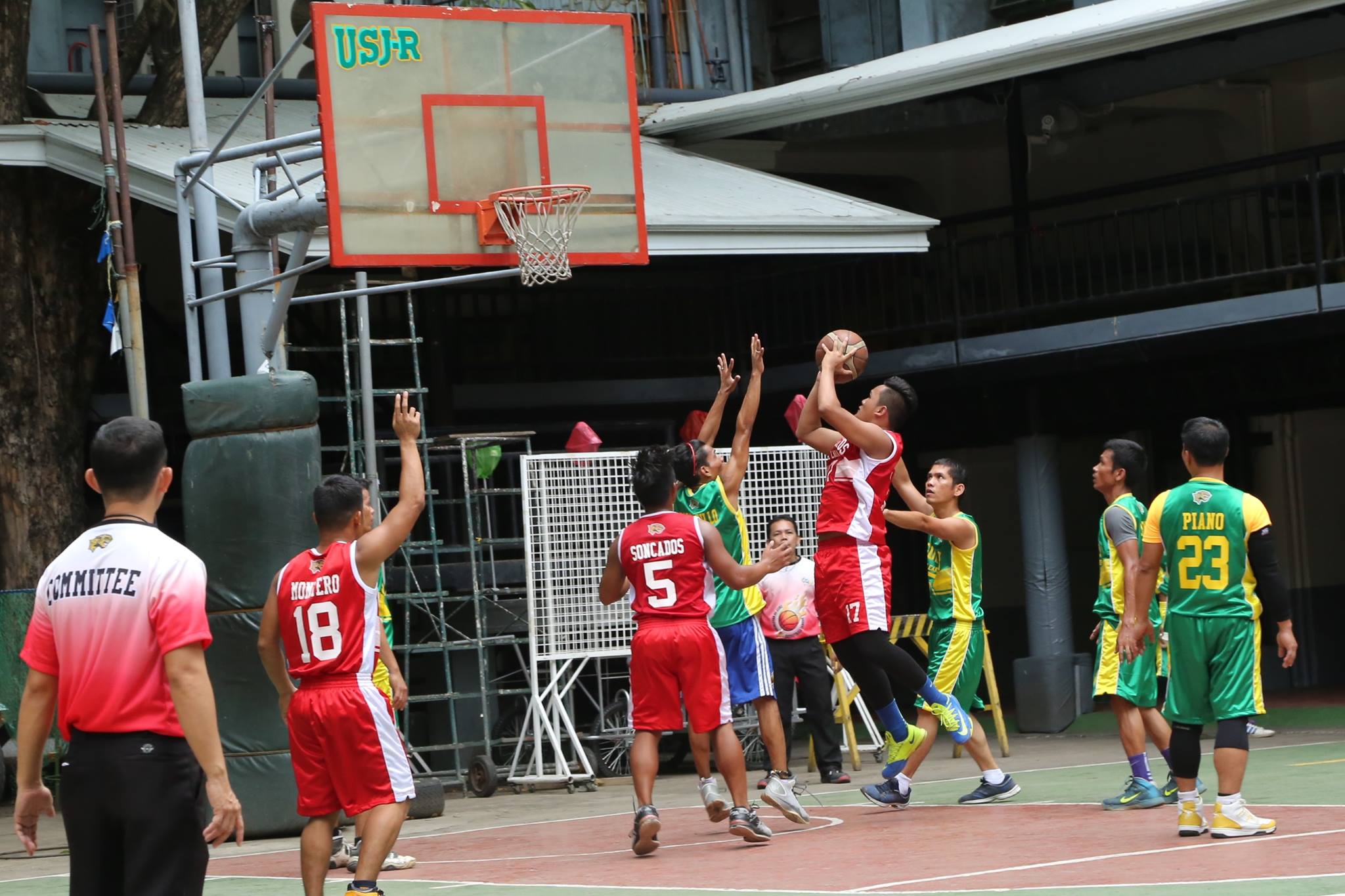 OLCP-R (red) won against Pacubas - Basak (green), 101-94, to earn their first win of the 11th RCBL season. (CDN PHOTO/ JAMES SAVELLON)