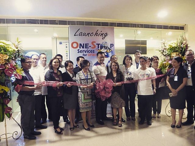Ribbon-cutting for One-Stop Service Center for Overseas Filipino Workers at SM City Cebu. (Contributed Photo)