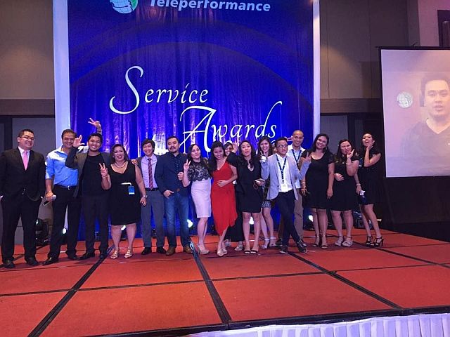 Service awardees of Teleperformance Cebu (CONTRIBUTED PHOTO). 