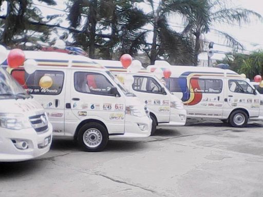 The Cebu Provincial Government receives four new ambulances from Philippine Charity Sweepstakes Office (PCSO) on Friday. (CDN PHOTO/ MOREXETTE ERRAM)