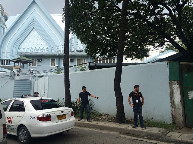 The wall of the Iglesia ni Cristo (INC) compound on F. Sotto Drive that is supposed to be demolished to give way to a road-widening project (CDN FILE PHOTO).