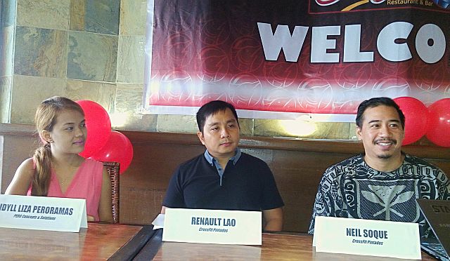 From left, Pero Concepts and Solutions head Idyll Peroramas, Crossfit Pintados owner Renault Lao and Crossfit Pintados head coach Neil Soque during the press launch of the RPG at the Gerry's Grill in Ayala Center Cebu.  (CDN PHOTO/ Glendale G. Rosal) 