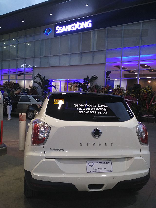 A SsangYong Tivoli subcompact SUV is parked in front of the new SsangYong Cebu dealership along Gorordo Avenue in Cebu City (CDN PHOTO/CHRISTIAN MANINGO). 