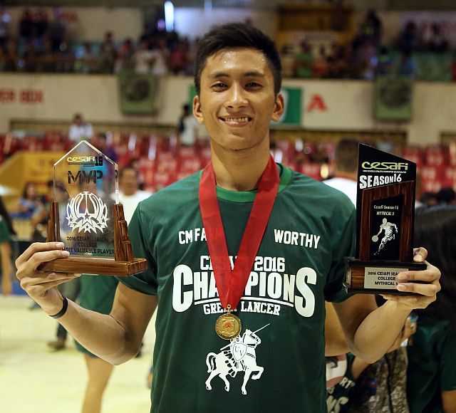 CESAFI MVP Rey Anthony Suerte (left photo), and the rest of the UV Green Lancers, believe hard work and perseverance are the keys to their success this year.
