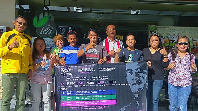 Organizers of the upcoming Team Alrights: Run for A Cause pose for a photo-op after their press launch yesterday. They are (from left)  Danny Alfornon, Adele Gella, Sheila Aligway, Joland Olmilla, Noel Tillor, Ronnie Ranile, Eduardo Diabo, Irene Mori and Rhoda Oporto. (CDN/REPORTER GLENDALE G. ROSAL) 