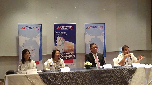 National carrier Philippine Airlines (PAL) on Tuesday announced the launching of a direct flight from Cebu to Singapore, Caticlan and Clark starting December 16 (CDN PHOTO/VICTOR SILVA). 