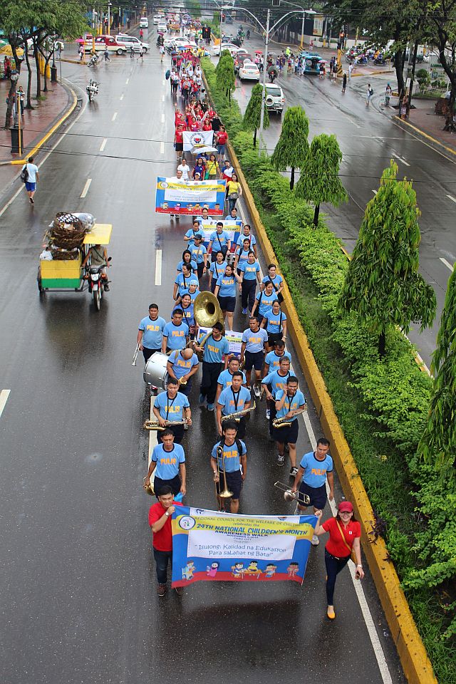 Various national government agencies participate in National Children’s Month awareness walk. (Contributed Photo)  