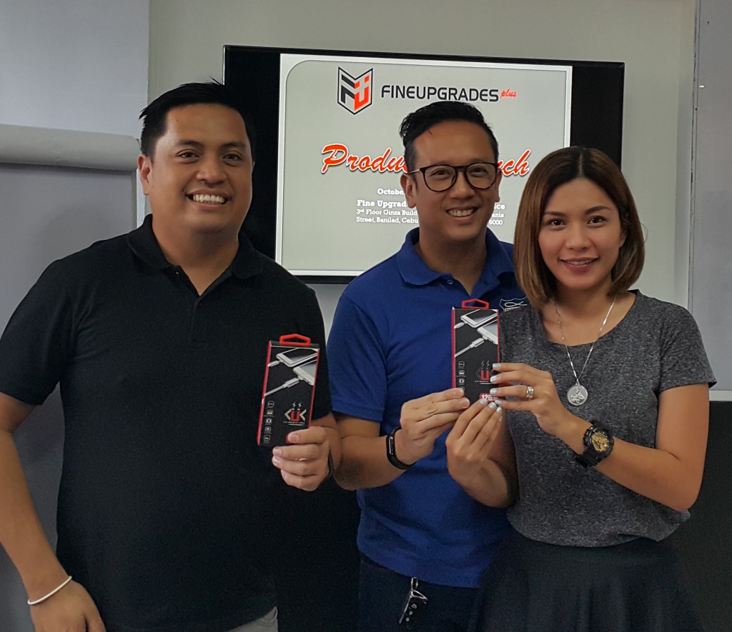 (From L-R) Max Luwell Otadoy, FineUpgrades Sales Manager; Ryan Raymond Uy, Managing Director; Shieny Uy, Chief Finance Officer