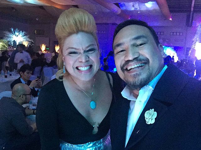 AT THE QBE WINTER BALL year-end party with Shaq Ablen  of their European  Operations group. Shaq and I have known each other from college in UPLB! Oh those days, eh, Shaq?