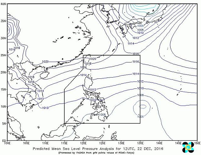 As of 5 p.m. on Thursday (PHOTO FROM DOST-PAGASA FB PAGE)