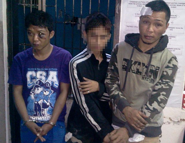  (From left) Arnel Mata, 26; his 17-year-old  brother; and Jeppe Rosal, 29, are believed to be hired killers involved in the slay of Poro Police Chief Jonas Tajanlangit and remants of the drug ring of suspected drug lord Alvaro ‘Barok’ Alvaro. (CDN PHOTO/NORMAN MENDOZA)