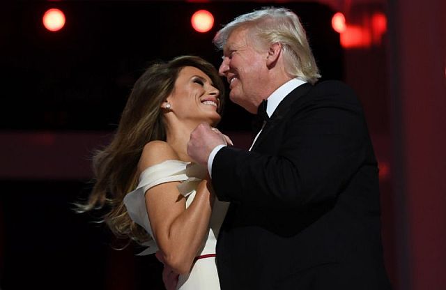 US President Donald Trump and First Lady Melania Trump dance at the Liberty Ball at the Washington DC Convention Center. (AFP) 