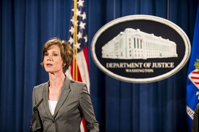 Acting Attorney General Sally Yates said she doubted the legality and morality of the president’s executive order. (AFP)