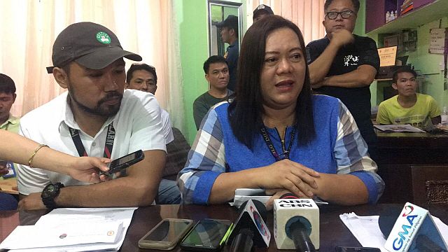 OIC DILG Cebu City Director Joyevelyn Calvo (rightmost) is the one implementing the preventive suspension order. | Photo by Jose Santino Bunachita
