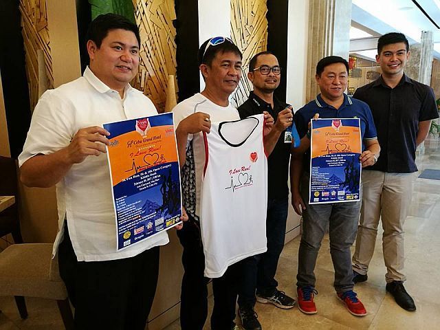 Officials of the Central Visayas Adoptive Parents Association (CVAPA) launch the “I Love Run: Born From The Heart” footrace slated next month. (CDN PHOTO/CHRISTIAN MANINGO)