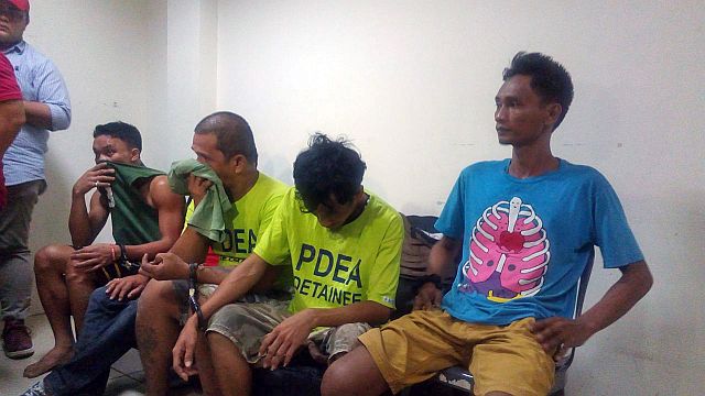 Suspects arrested in the raid, during the press conference called by the Philippine Drug Enforcement Agency in Central Visayas (PDEA-7) on Thursday, Jan. 20, 2017. (CDN PHOTO/ ADOR MAYOL)  