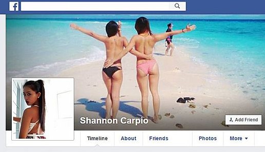 Screenshot of the public Facebook page of “Shannon Carpio.”