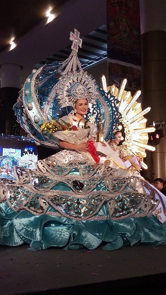 Ivy Tapic, 18, of Asturias, Cebu, wins the runway competition of the Sinulog Festival Queen 2017. (CDN PHOTO/MOREXETTE ERAM)