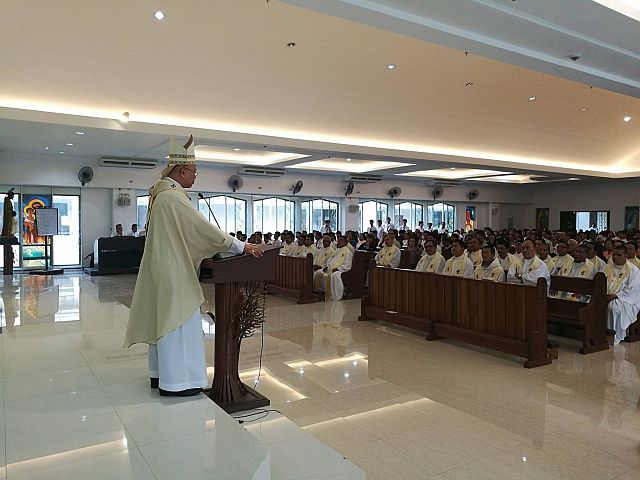 Cebu Archbishop Jose Palma says helping drug surrenderers is adhering to the tenets of the Eucharist. (CONTRIBUTED PHOTO)