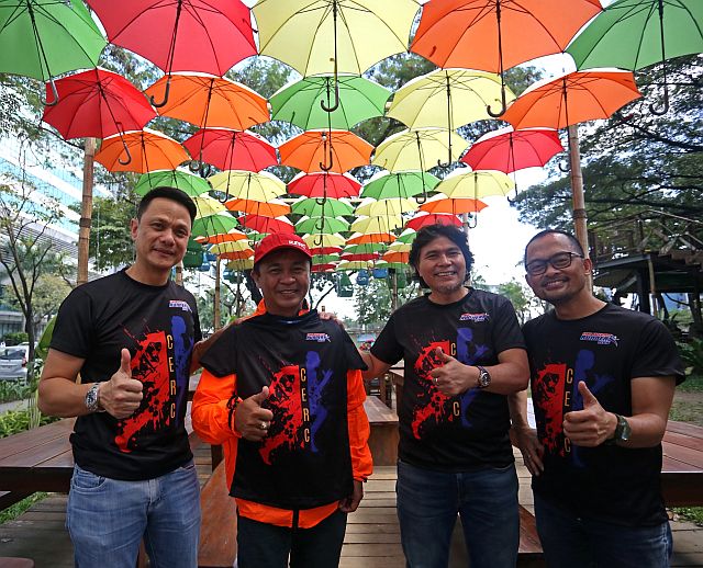 Cebu Executive Runners Club (CERC) officials (left to right) John Pages, Joel Juarez, Jesse Taborada and Kenneth Casquejo grace a press briefing to talk about this Sunday’s 10th Cebu City Marathon. (CDN PHOTO/Glendale G. Rosal). 
