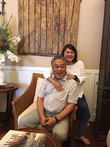 Governor Hilario “Junjun” Davide III and his wife, Jobella Angan Davide, giggles with reporters during a light-hearted interview where they talk about their relationship that spans almost three decades. They are each other’s first love and best friend. CDN PHOTO/IZOBELLE T. PULGO