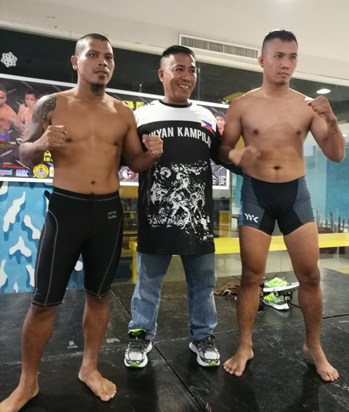 Urtych "The Tank" Alarin (left) and Roel "Akiyama" Rosauro will be headlining tomorrow's Cebu Extreme Fight League (CEFL) NO WAY OUT event at the New Cebu Coliseum. (CDN PHOTO/CHRISTIAN MANINGO)
