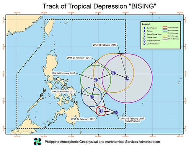 Bising is the second tropical cyclone which enters the country this 2017. (DOST PAGASA FACEBOOK PAGE) 