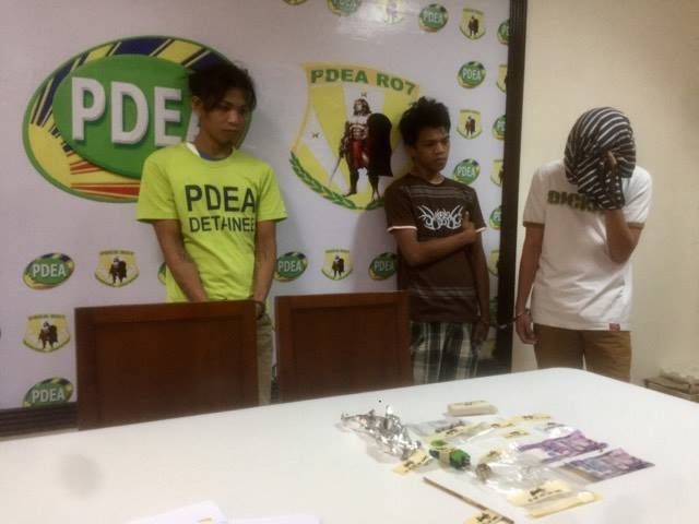 The suspected drug pushers were presented to the media in a press conference. (CDN PHOTO/DELYNE MARL SARAGENA)