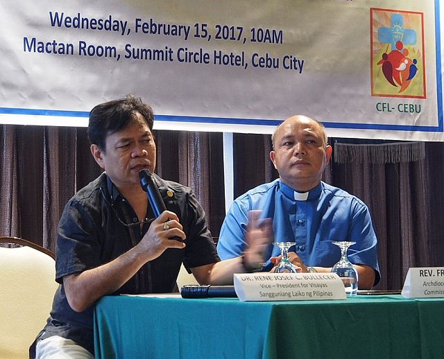 WALK FOR LIFE PRESS BRIEFING. From left: Dr. Rene Josef Bullecer and Rev. Fr. Ely Suico. (CDN PHOTO/CHRISTIAN MANINGO)
