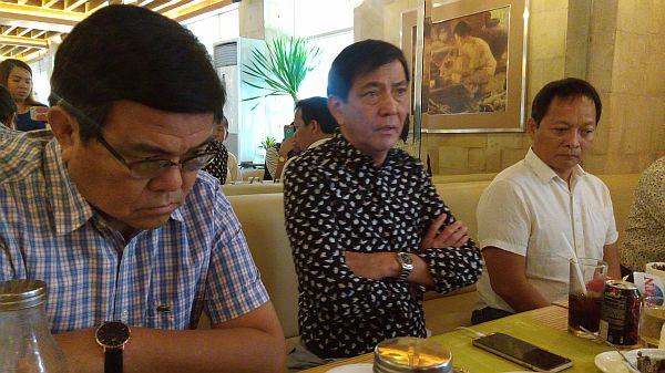 Former mayor Michael Rama (center) asks President Duterte to give him an opportunity to be heard. He made the call during a press conference, together with Vice Mayor Edgardo Labella (left) and Councilor Joel Garganera (right). CDN PHOTO/Jose Santino Bunachita