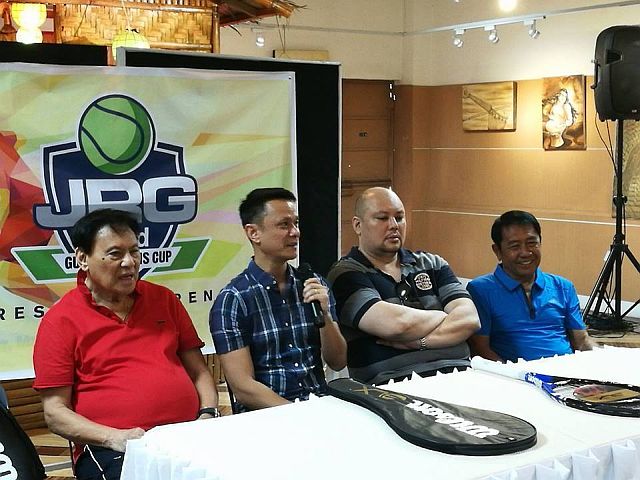 Press conference for the 22nd JRG Gullas Tennis Cup at the Halad Museum with (from left) Jose "Dodong" Gullas, John Pages, Johnvic Gullas and Fritz Tabora (CDN PHOTO/ CHRISTIAN MANINGO)