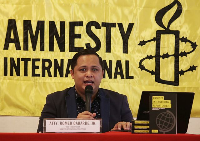Lawyer Romeo Cabarde, Jr., Vice-chairperson of the Amnesty International Philippines, said they are very much alarmed of the numerous killings related to the war on drugs. (CDN PHOTO/JUNJIE MENDOZA)
