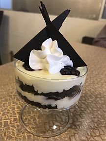 Black Forest Trifle—Chocolate Cake  with Cream Chantille
