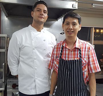Chef Justin (left) and ICAAC Dean Jeremy Young